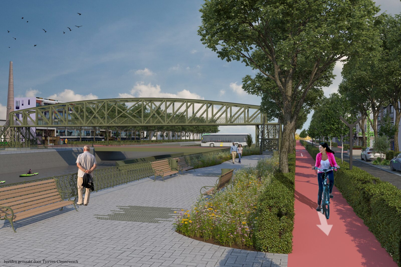 Sfeerbeeld stadsboulevard wondelgem gasmeterlaan