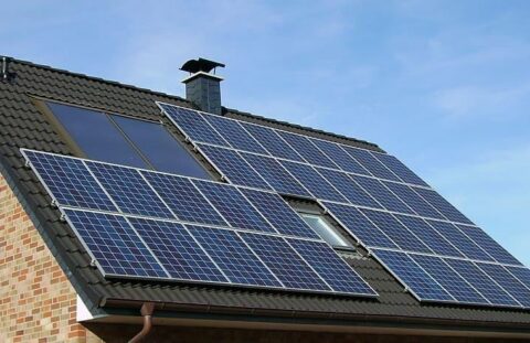 Solar panel array roof home house